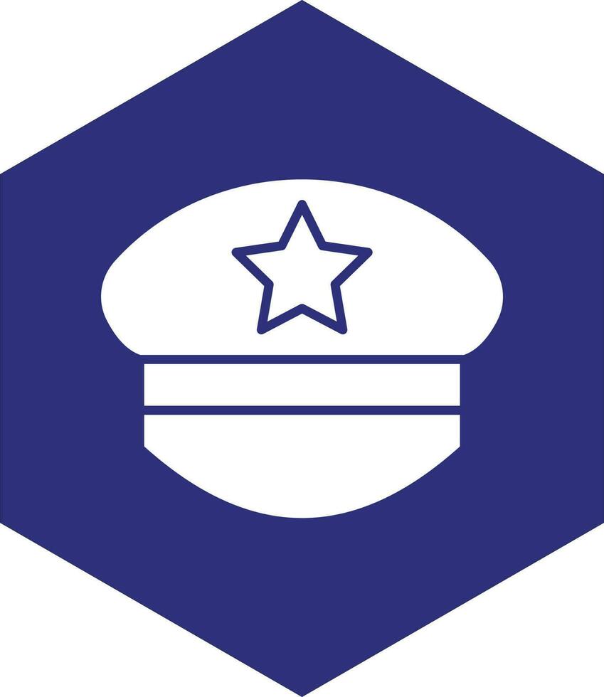 Police Hat Vector Icon design