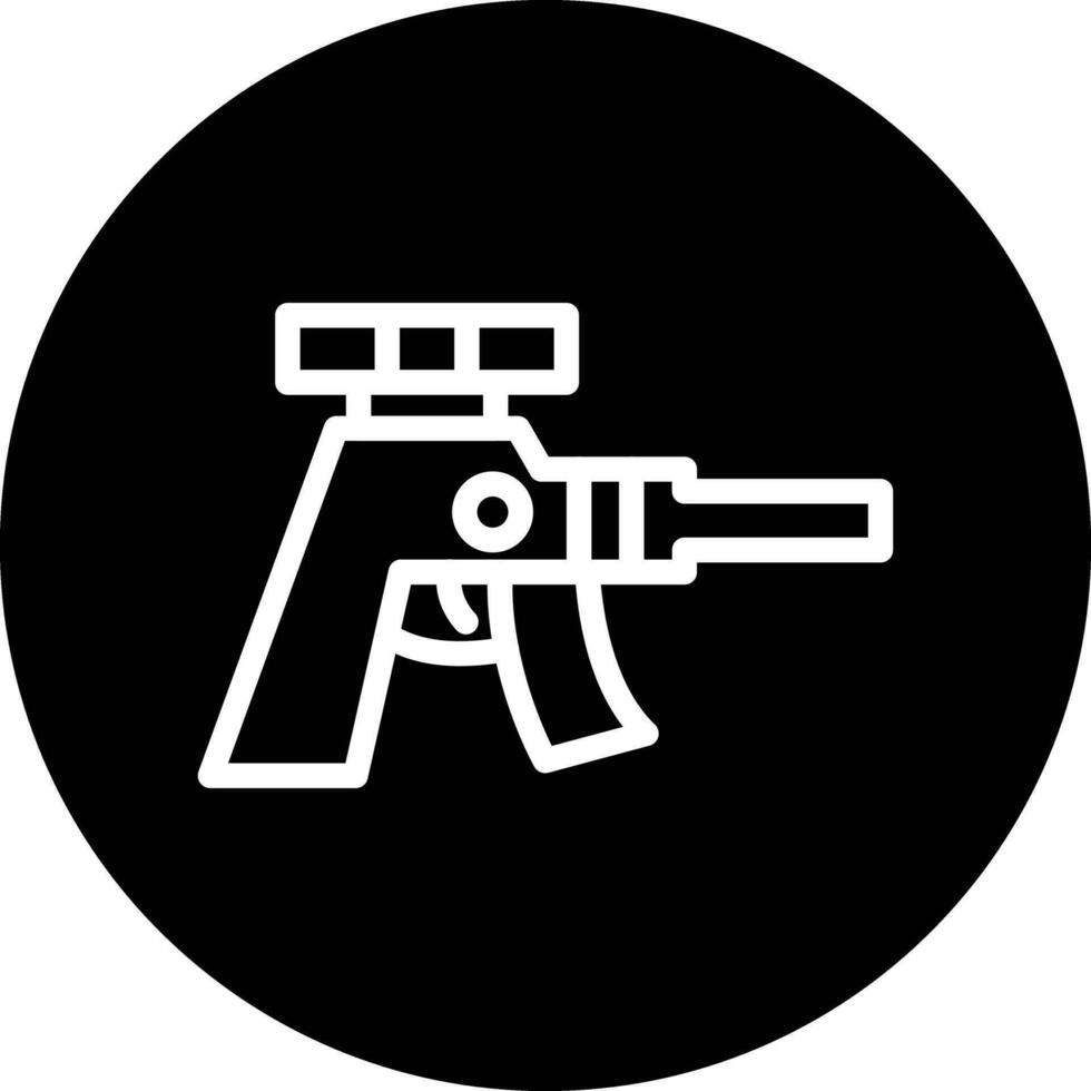Sniper Rifle Vector Icon Design