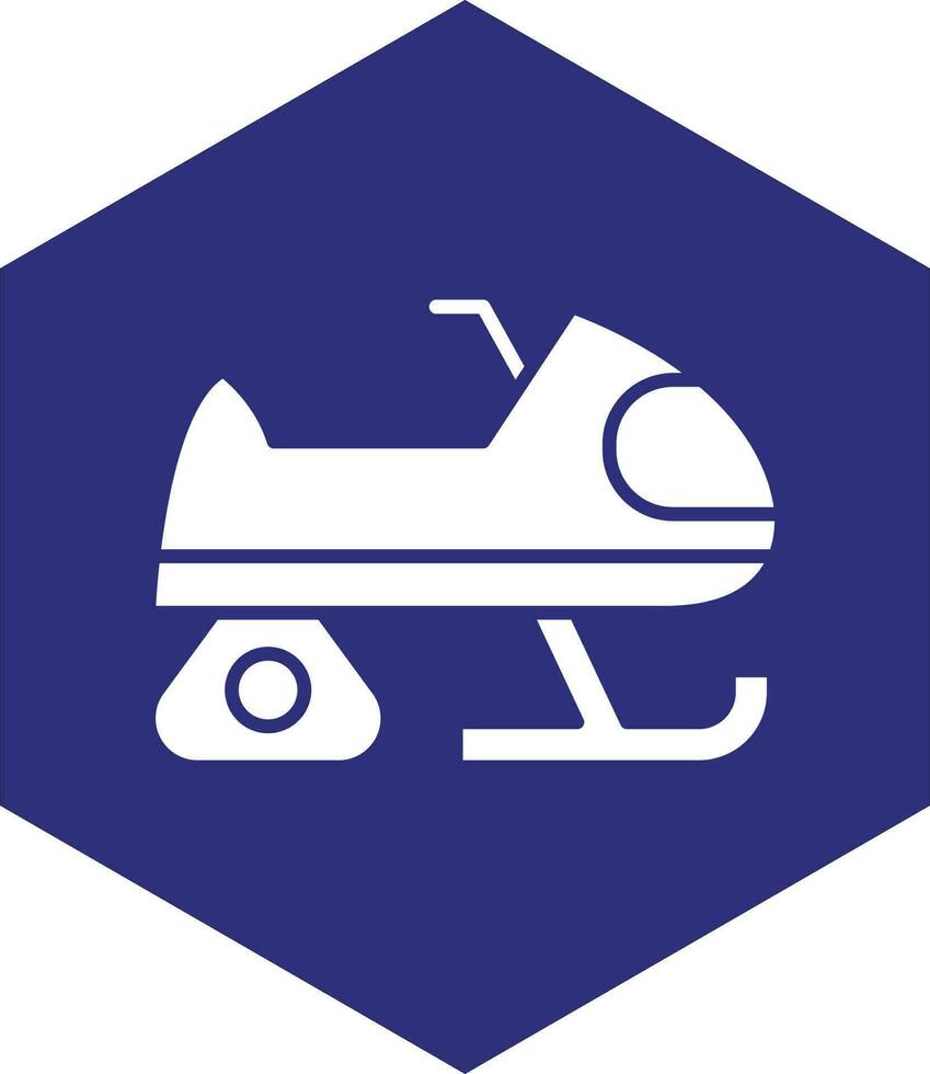 Snowmobile Vector Icon design