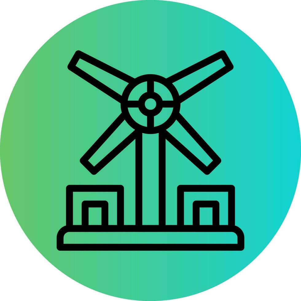 Windmill Vector Icon Design