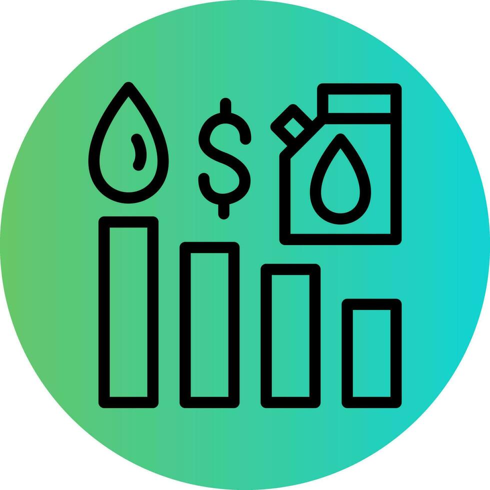 Oil Stock Market Vector Icon Design