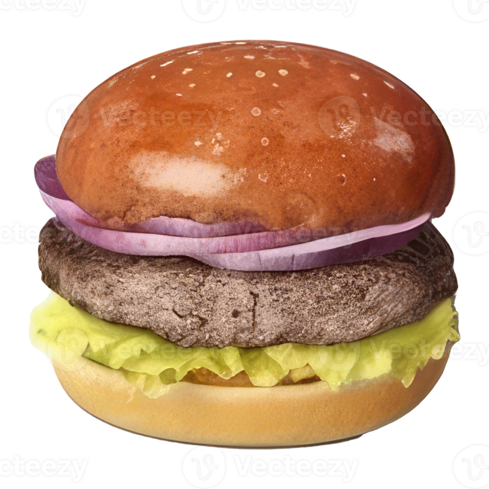 burger with meat, tomato, lettuce, cheese, and sauce . png