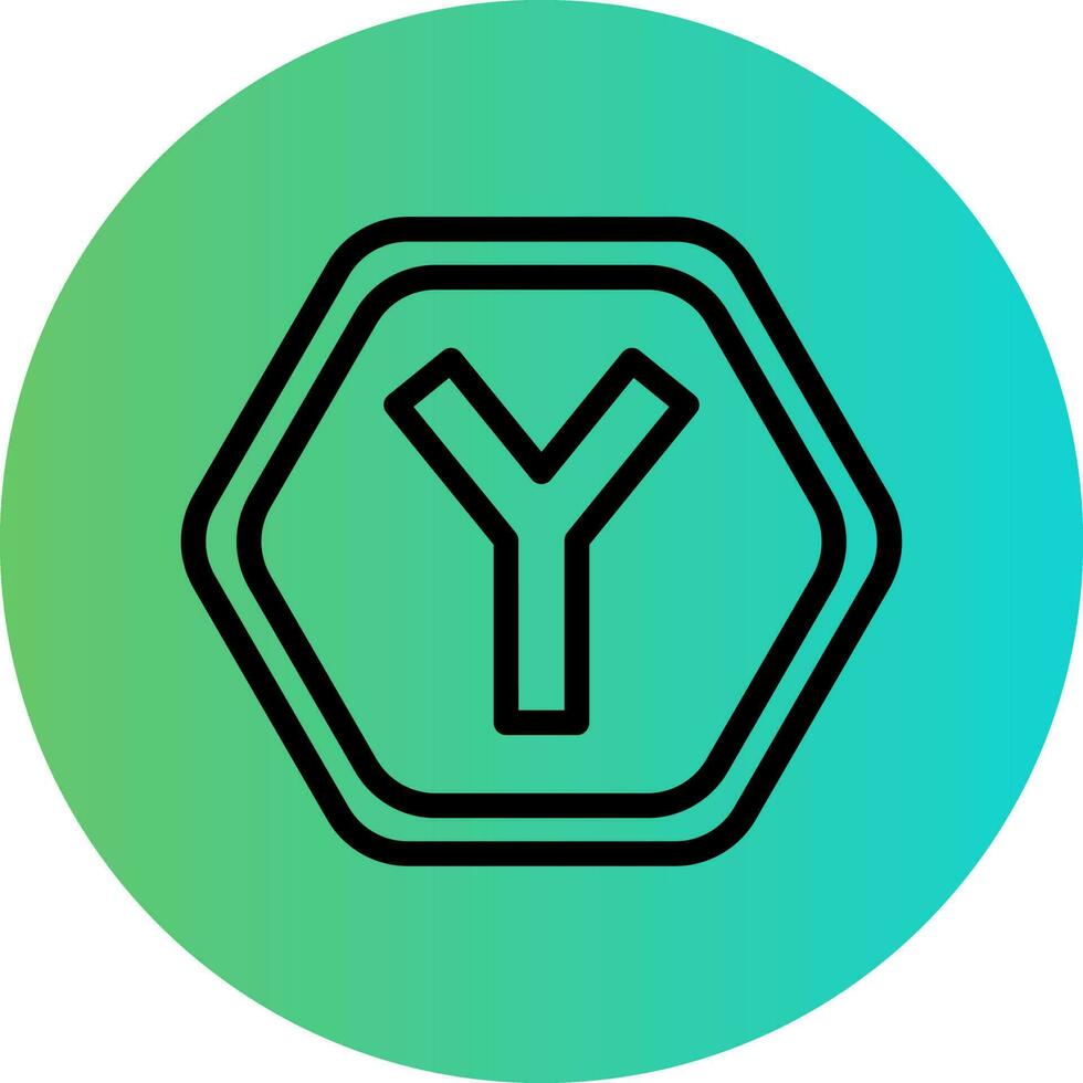 Y Intersection Vector Icon Design