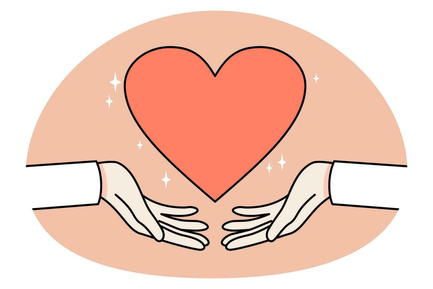Hands hold heart symbol on world celebration day vector