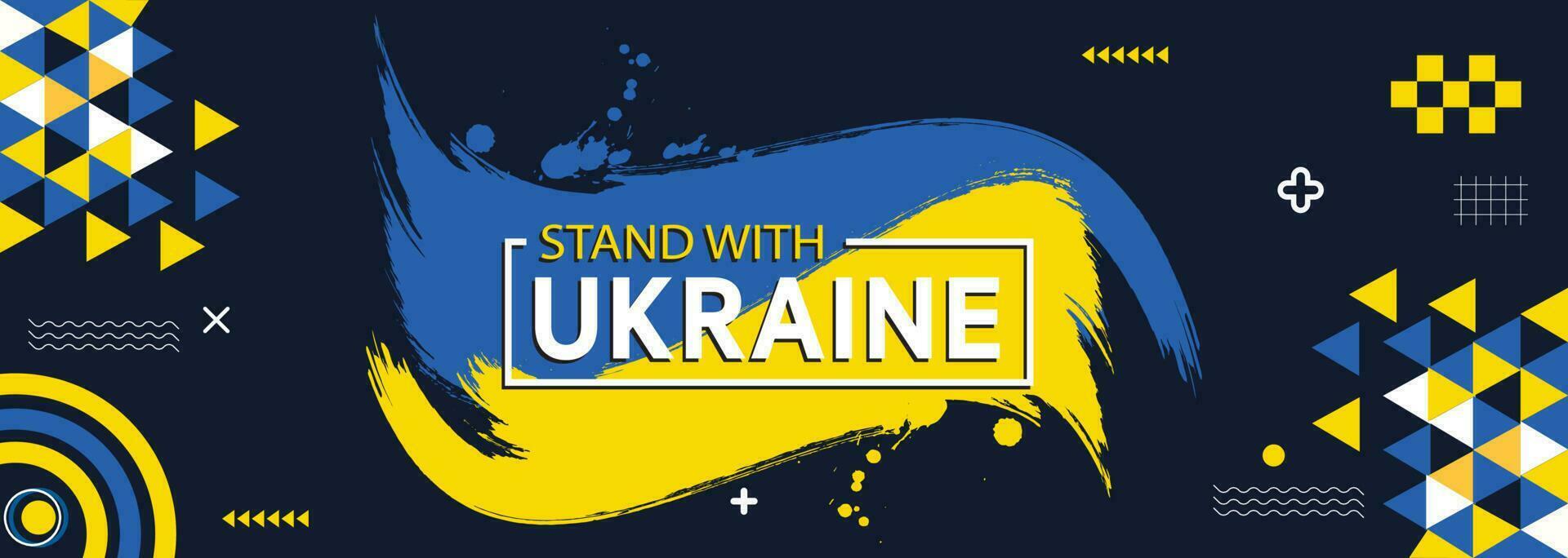 Stand with Ukraine background banner vector