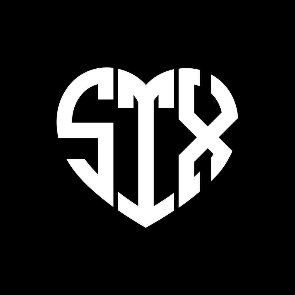 STX creative love shape monogram letter logo. STX Unique modern flat abstract vector letter logo design.