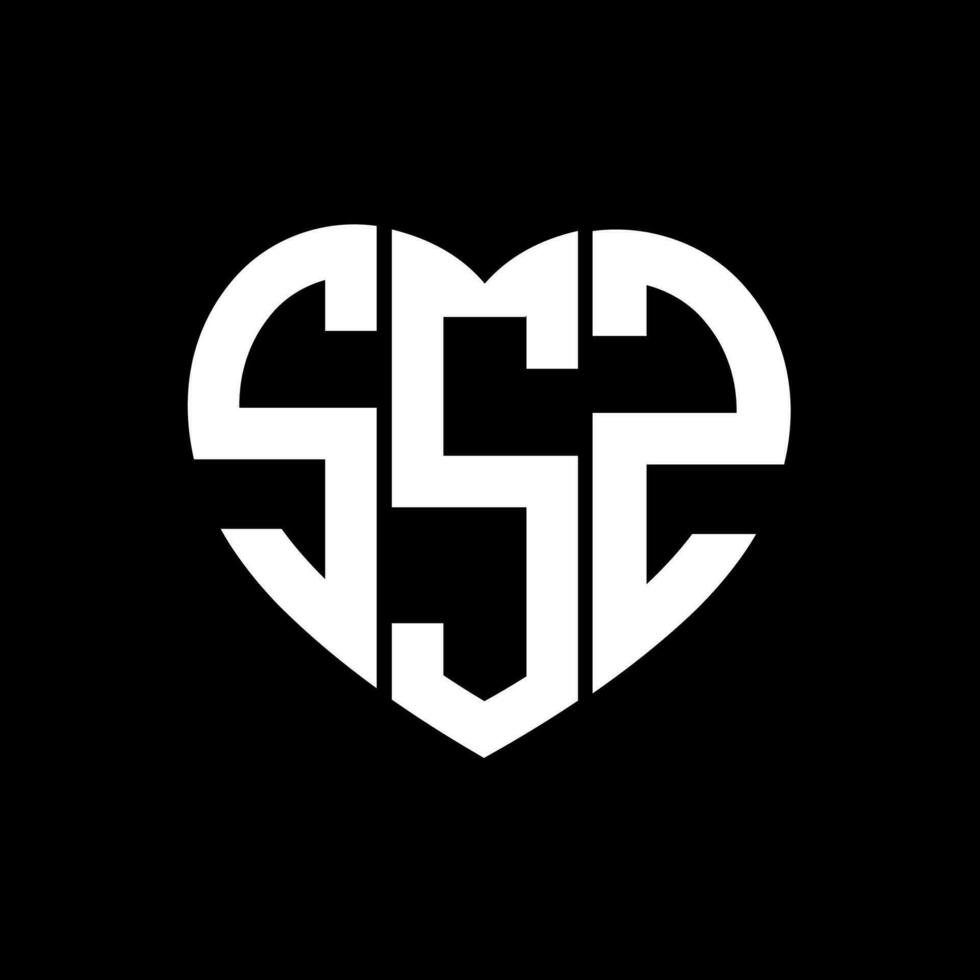 ssz creativo amor forma monograma letra logo. ssz único moderno plano resumen vector letra logo diseño.