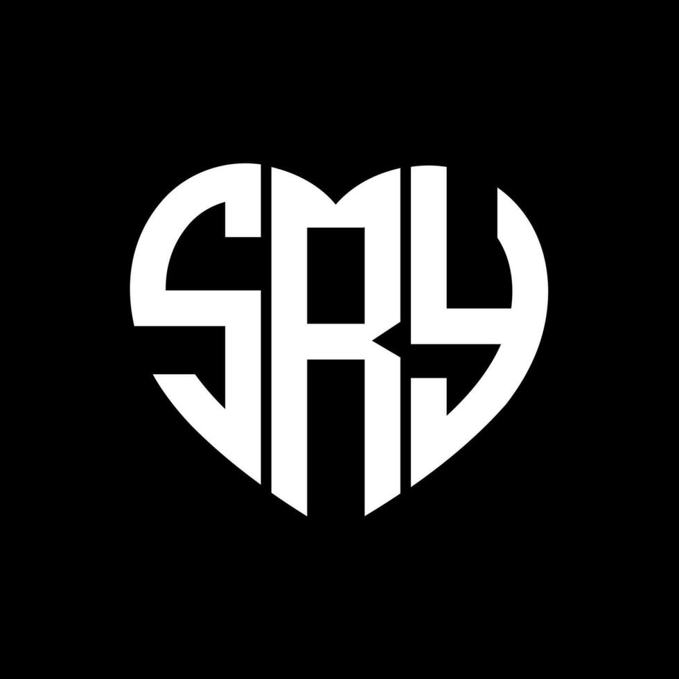 sry creativo amor forma monograma letra logo. sry único moderno plano resumen vector letra logo diseño.