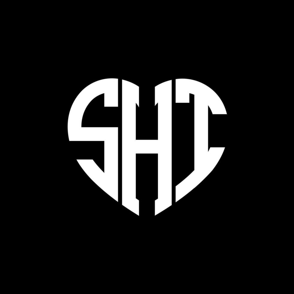 SHT creative love shape monogram letter logo. SHT Unique modern flat abstract vector letter logo design.