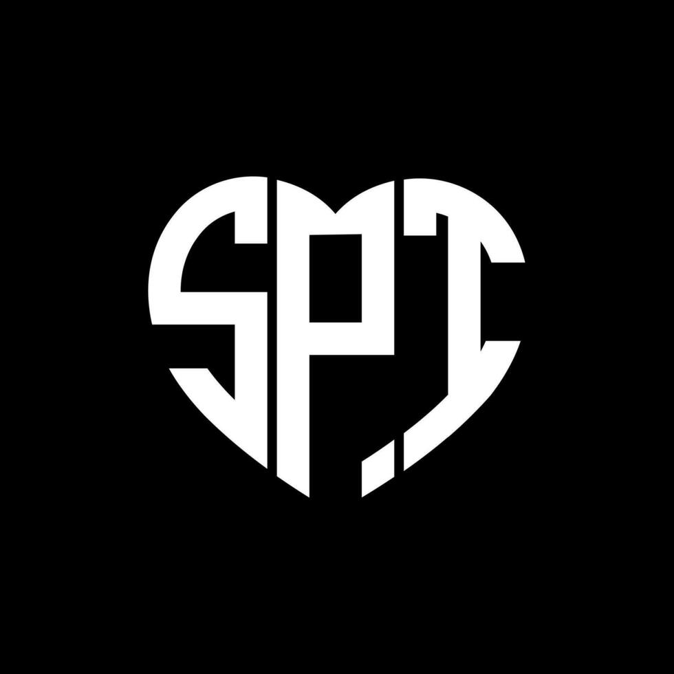 spt creativo amor forma monograma letra logo. spt único moderno plano resumen vector letra logo diseño.