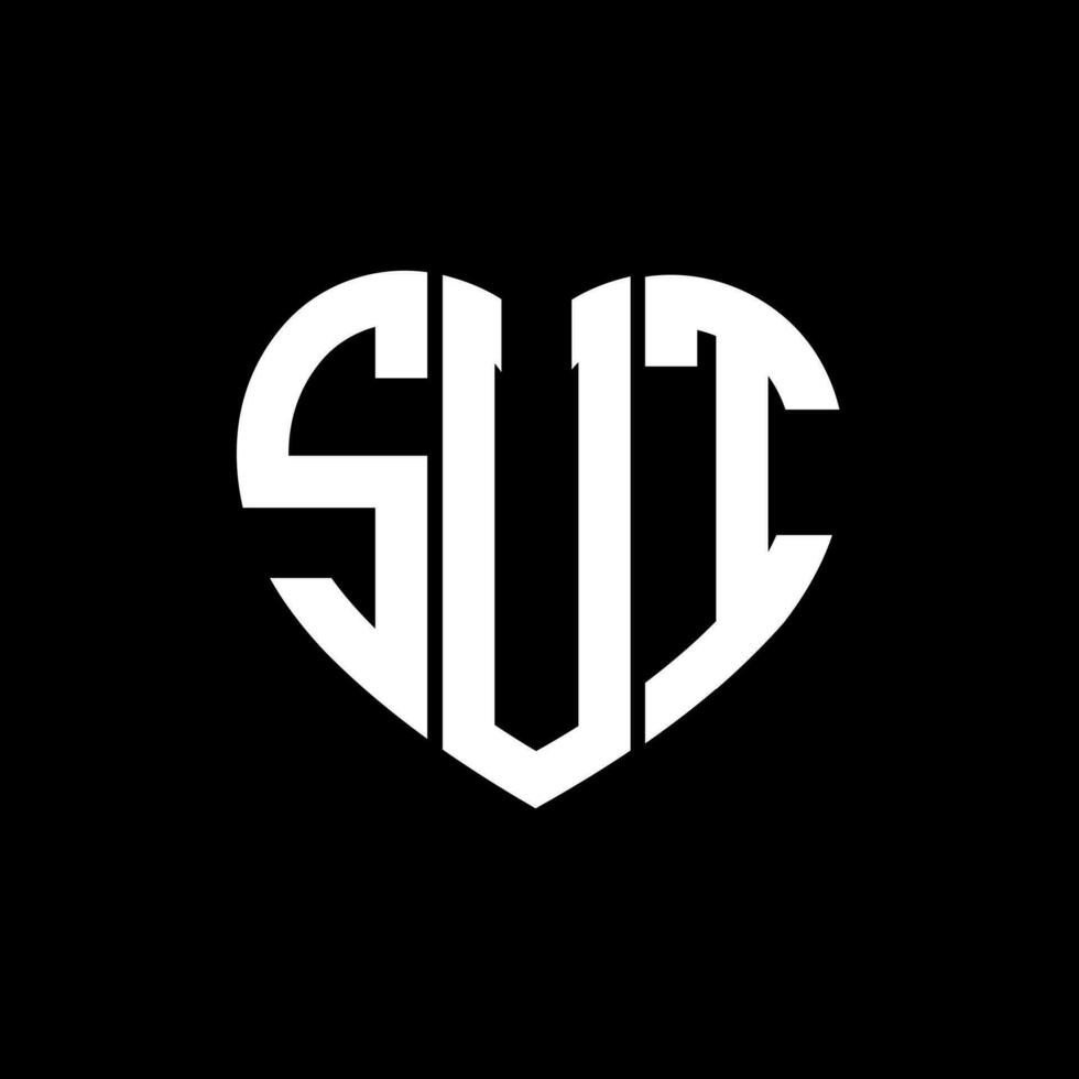 SUT creative love shape monogram letter logo. SUT Unique modern flat abstract vector letter logo design.