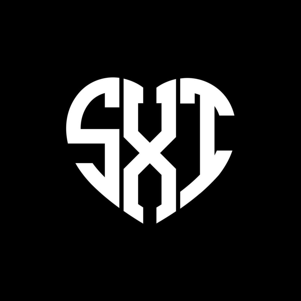 SXT creative love shape monogram letter logo. SXT Unique modern flat abstract vector letter logo design.