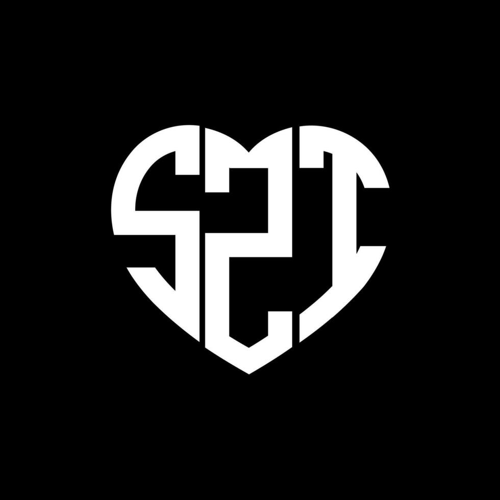 SZT creative love shape monogram letter logo. SZT Unique modern flat abstract vector letter logo design.