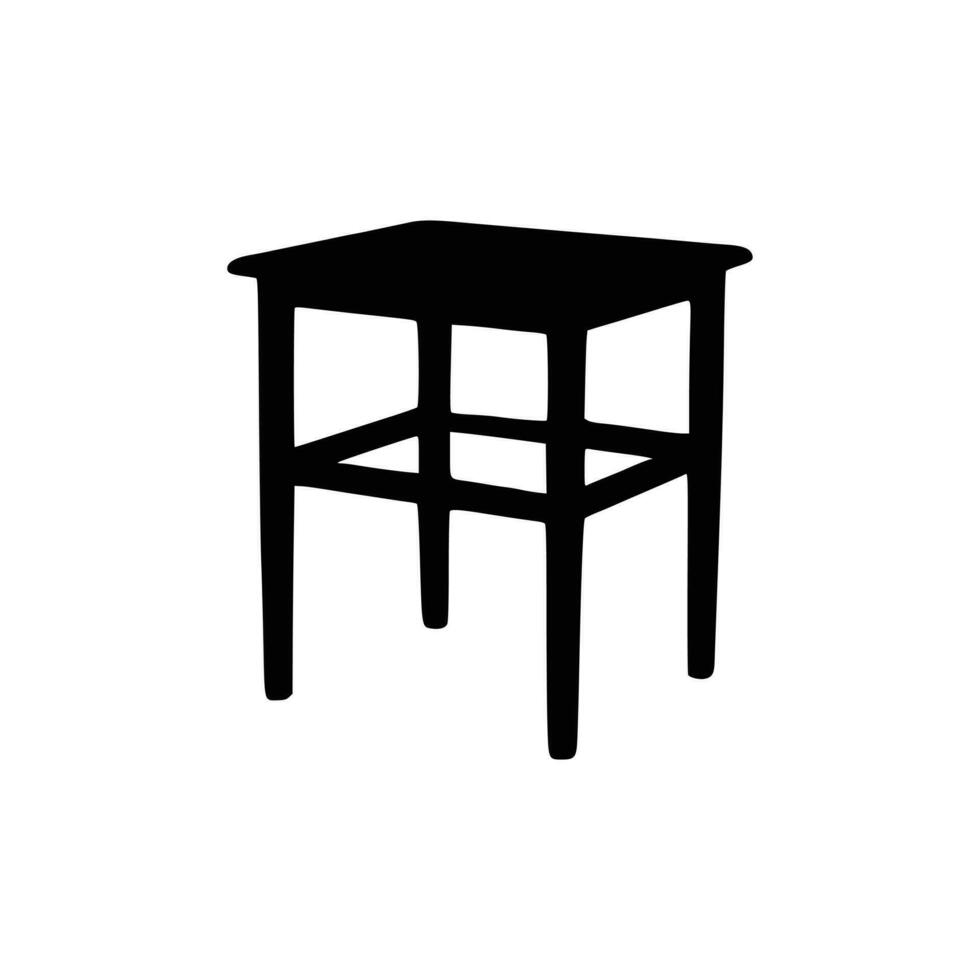 Nice Table silhouettes vector Design. Black illustration. Black Table.