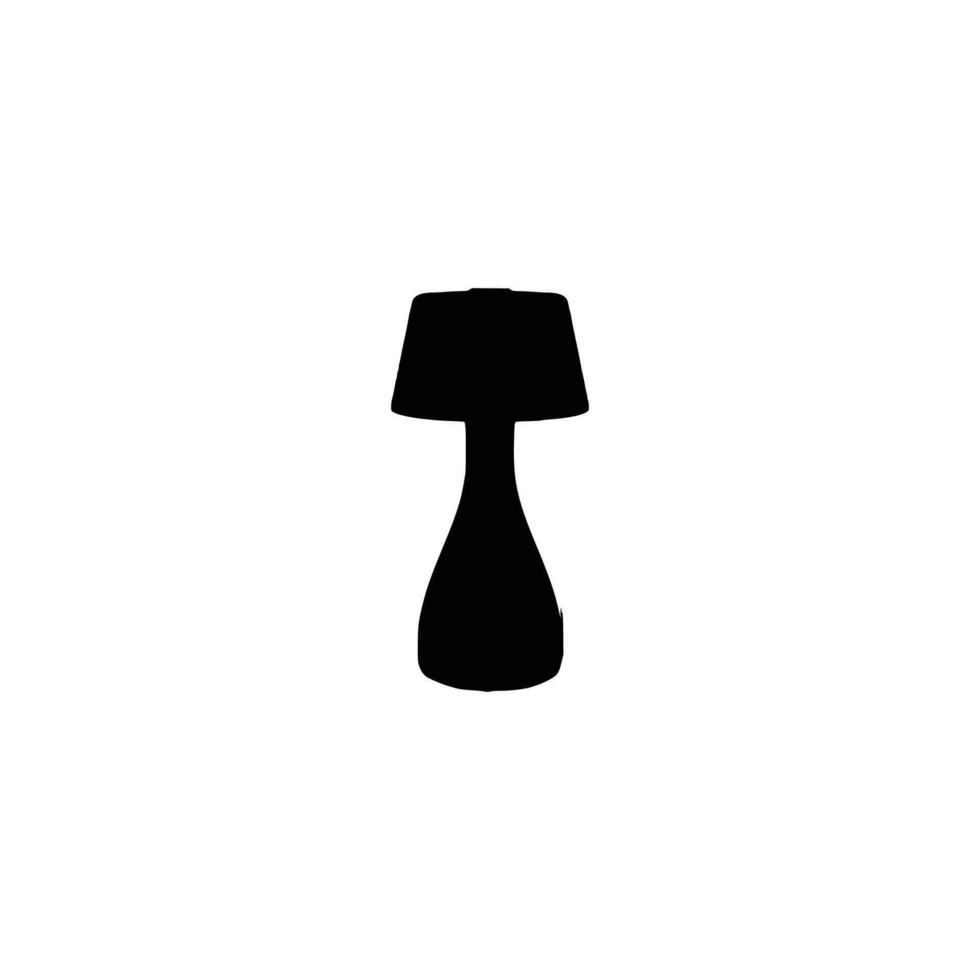 Table light silhouette, lamps Flat style vector illustration. Black light, lamp silhouette set, lamps set.