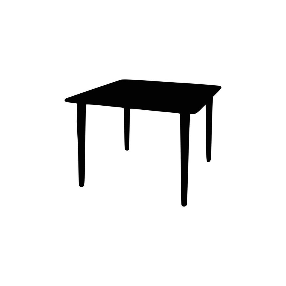 Nice Table silhouettes vector Design. Black illustration. Black Table.