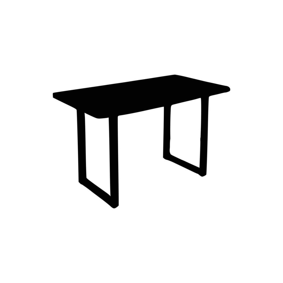 Nice Table silhouettes vector Design. Black illustration. Black Table.