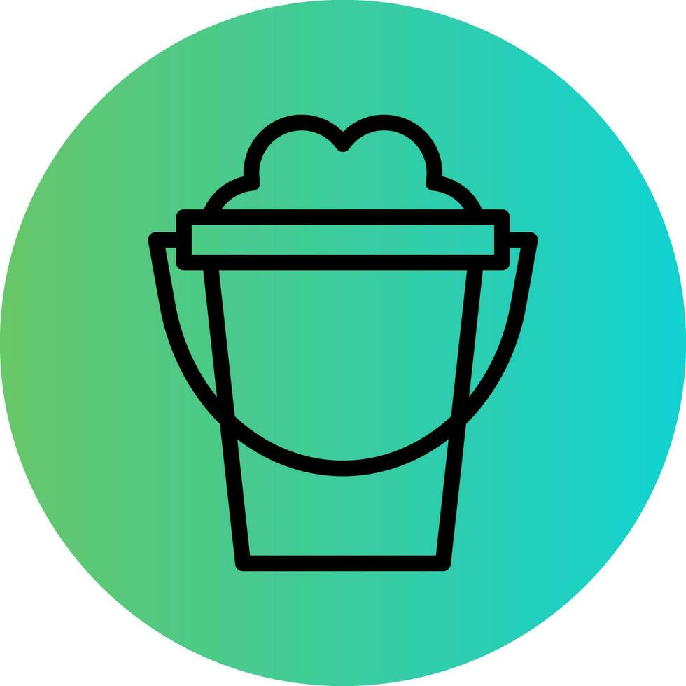 Sand Bucket Vector Icon Design