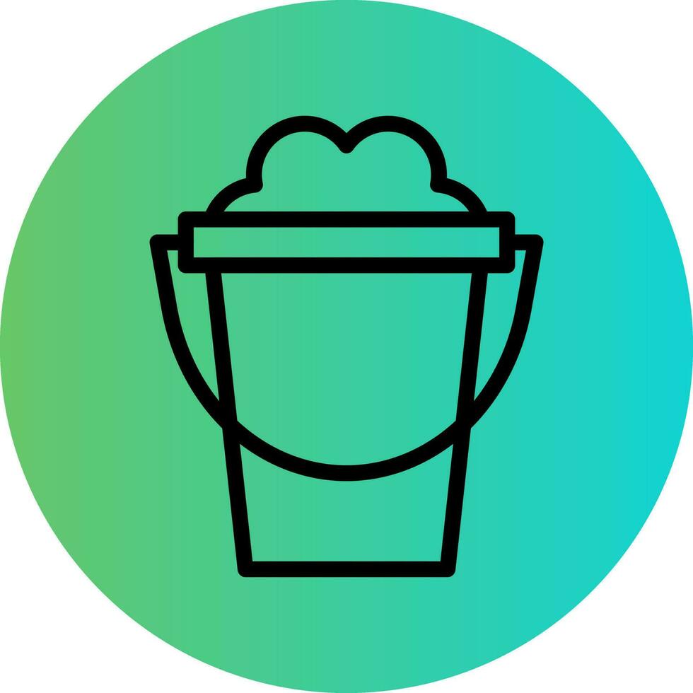 Sand Bucket Vector Icon Design