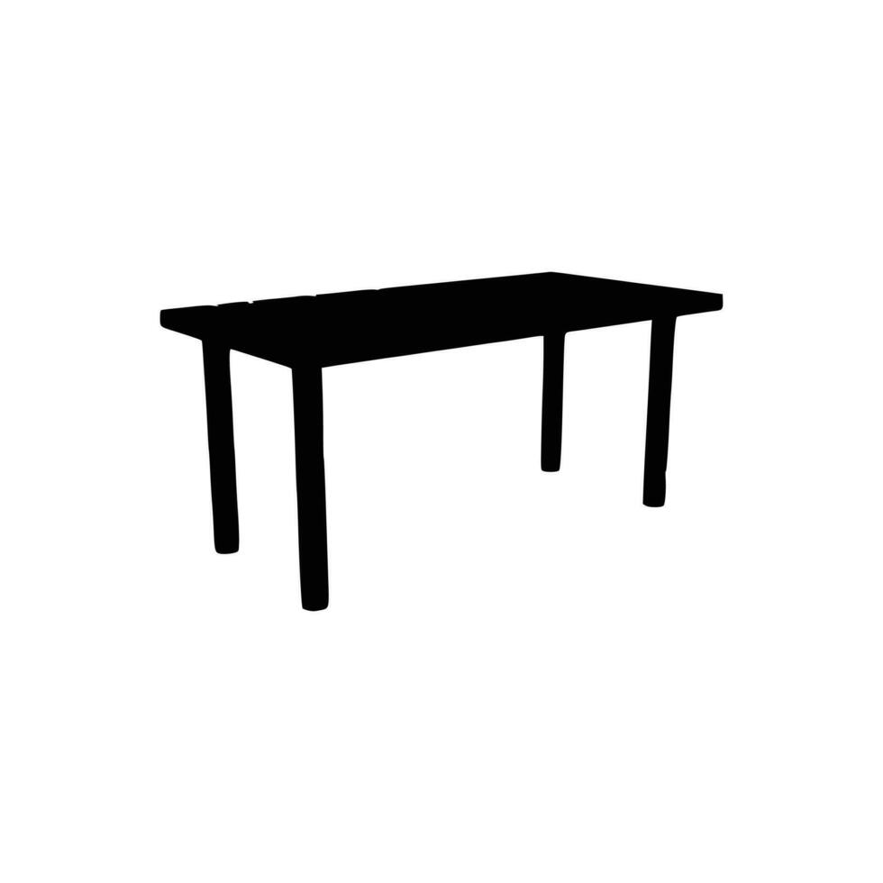 Nice Table silhouettes vector Design. Black illustration. Black Table.