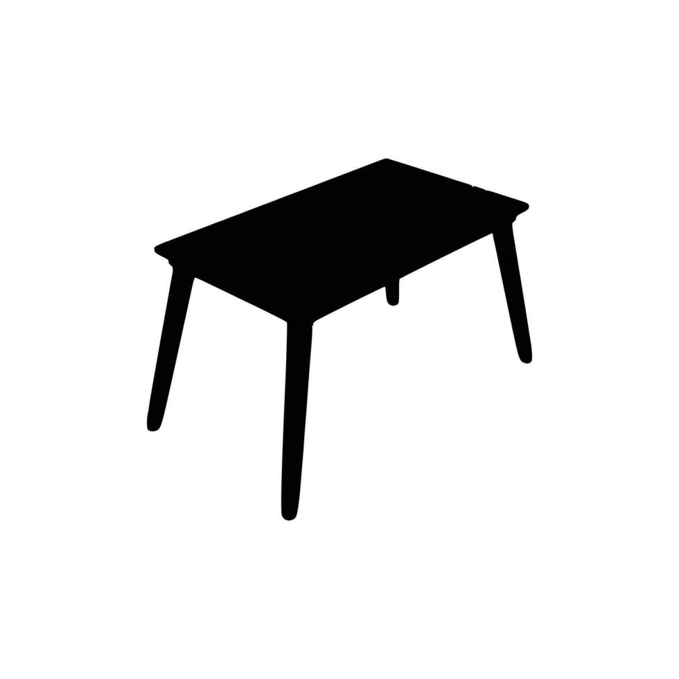 Nice Table silhouettes vector Design. Black illustration. Black Table.