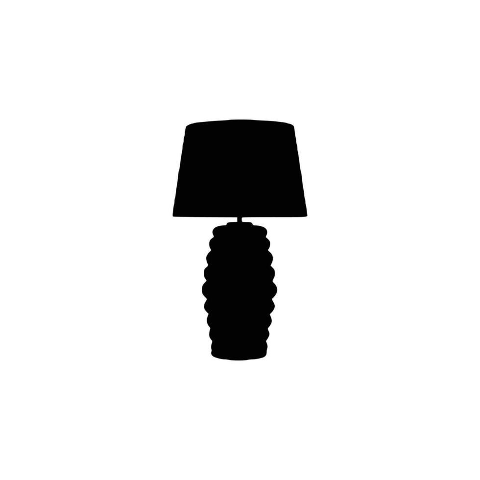 Table light silhouette, lamps Flat style vector illustration. Black light, lamp silhouette set, lamps set.