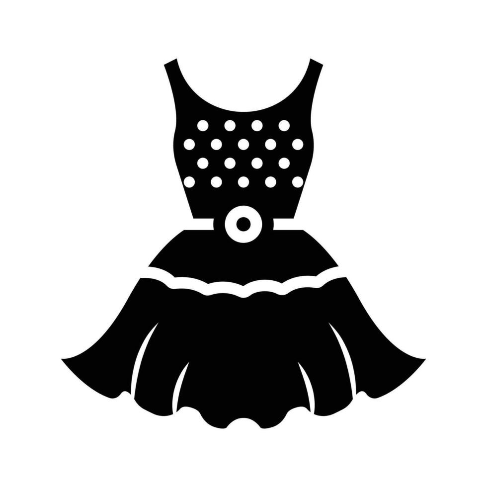 vestido vector sólido icono estilo ilustración eps 10