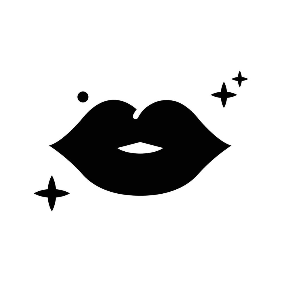 labios vector sólido icono estilo ilustración. eps 10