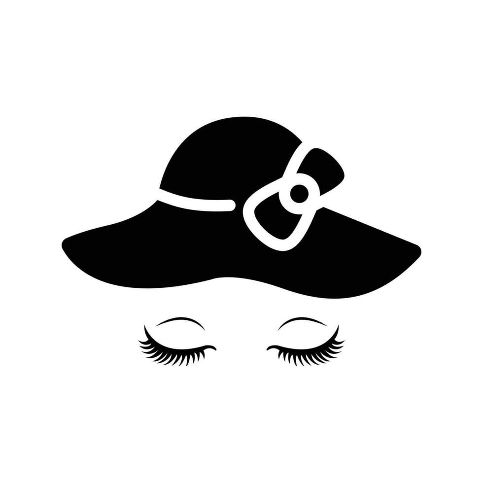 flexible sombrero vector sólido icono estilo ilustración.