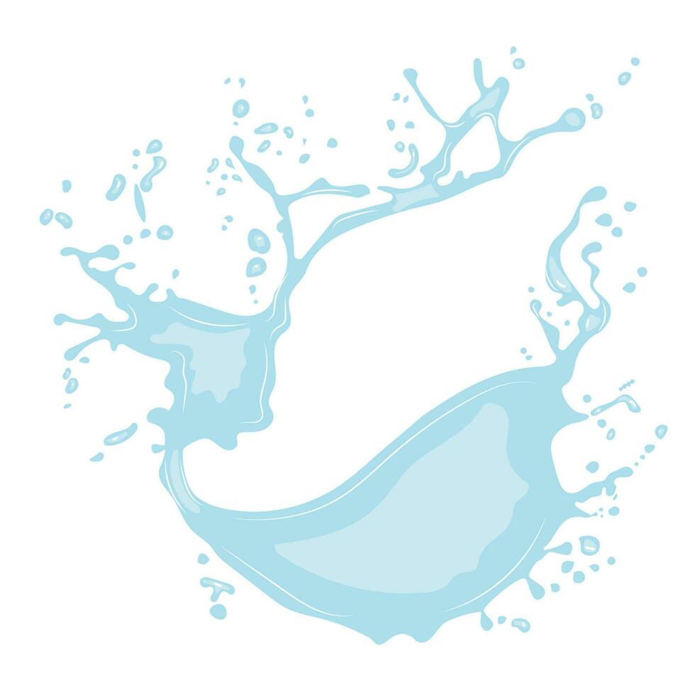 liquid splash vector icon with splatter