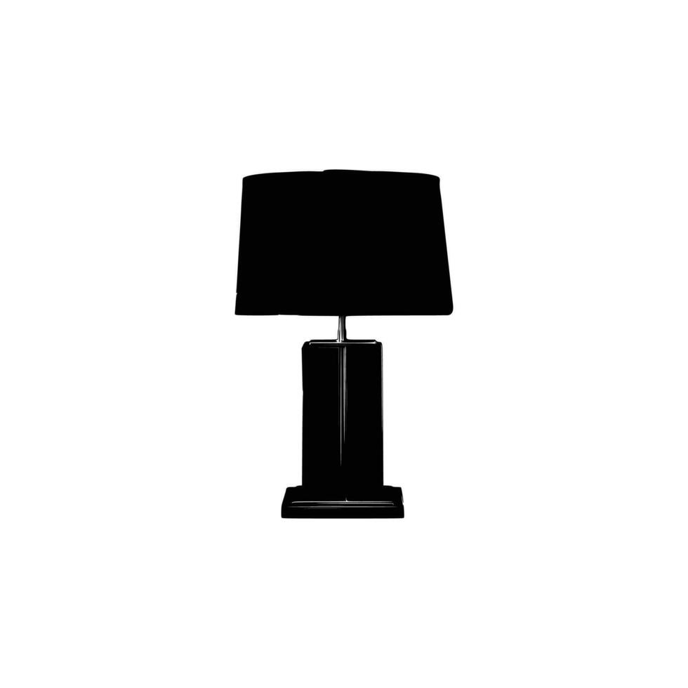 Table light silhouette, lamps Flat style vector illustration. Black light, lamp silhouette set, lamps set.