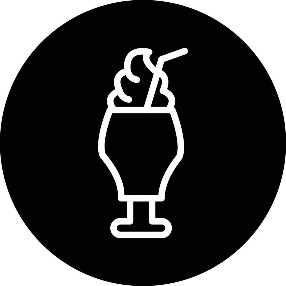 Milkshake Vector Icon Design