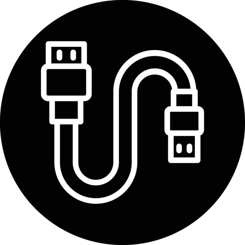 diseño de icono de vector de cable usb