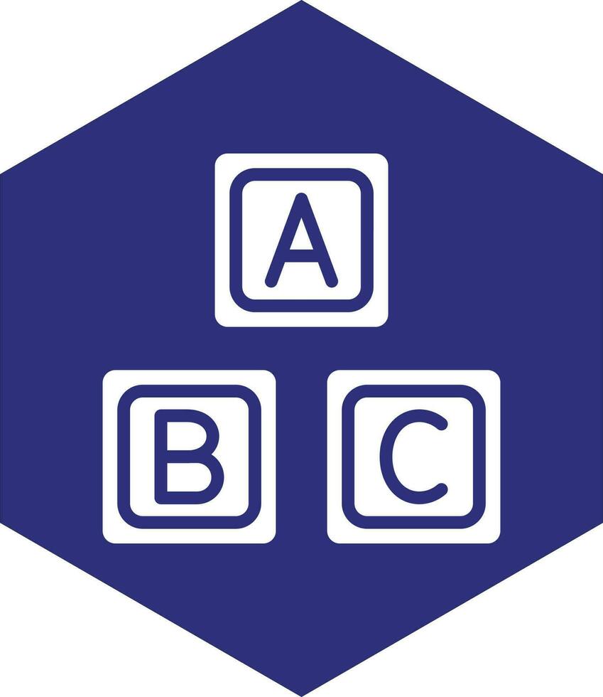 a B C bloques vector icono diseño