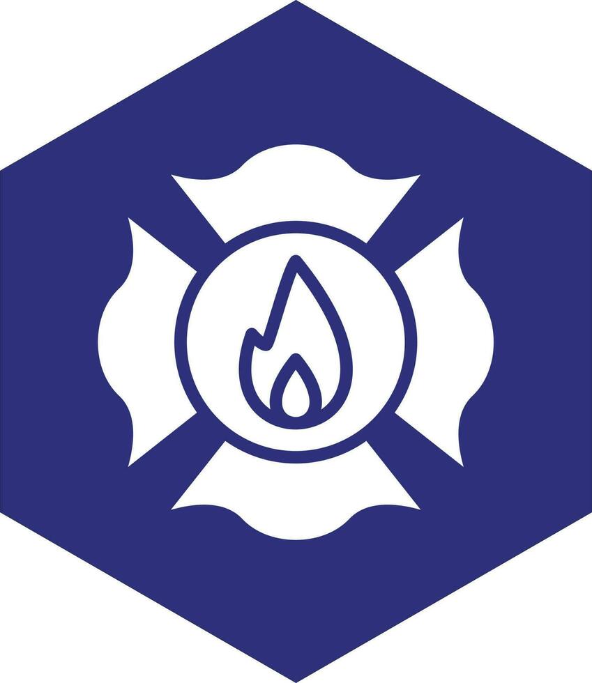 Firefighter Badge Vector Icon design