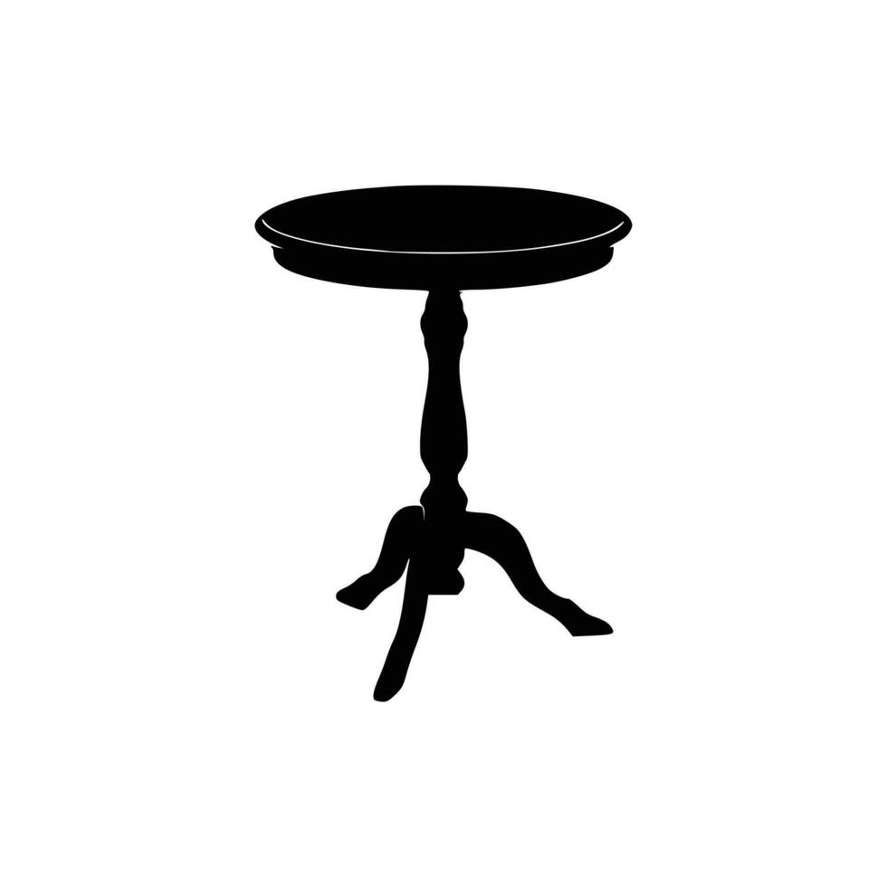 Nice Table silhouettes vector Design. Black illustration. Black Table.