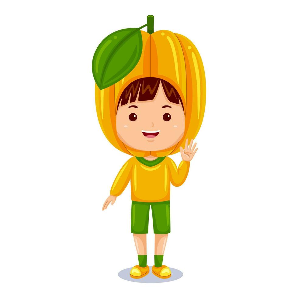 chico niños estrella Fruta personaje vector