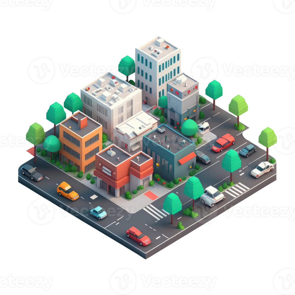 Isometric city design . png