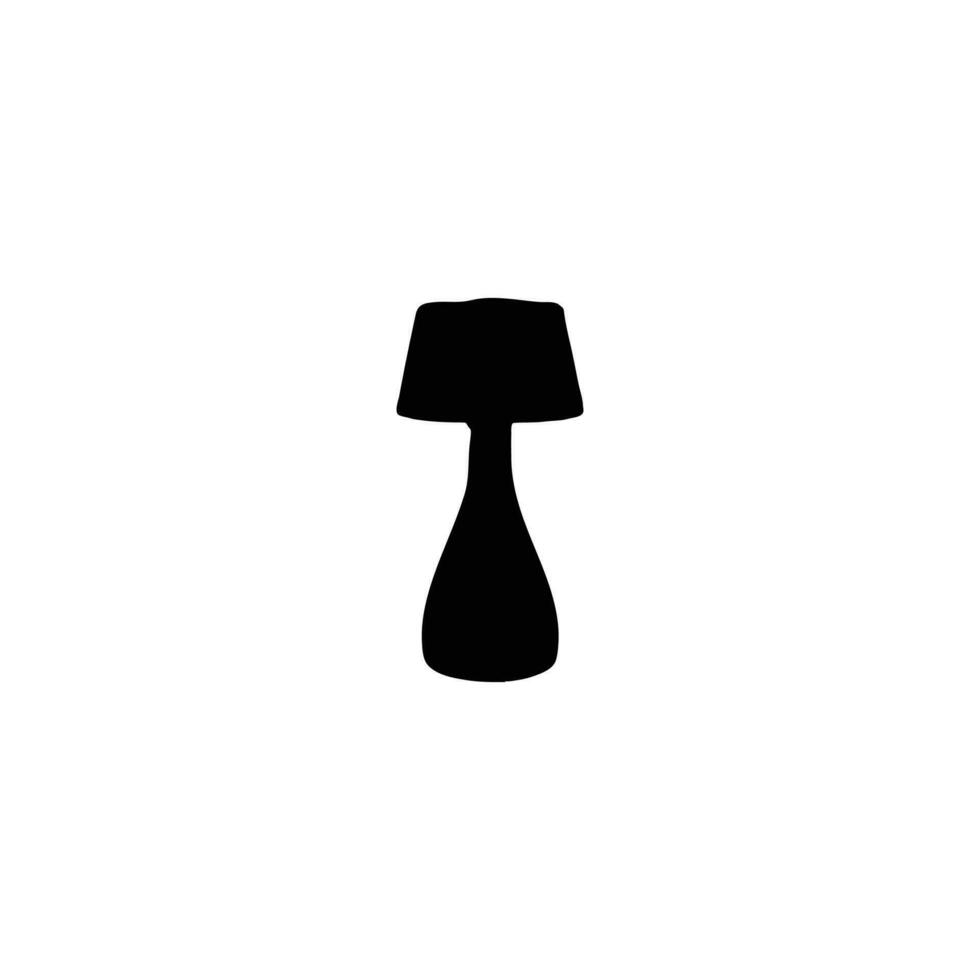 Table light silhouette, lamps Flat style vector illustration. Black light, lamp silhouette set, lamps set.