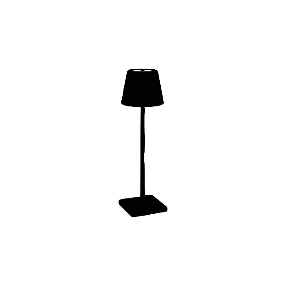 Table light silhouette, lamps Flat style vector illustration. Black light, lamp silhouette set, lamps set.