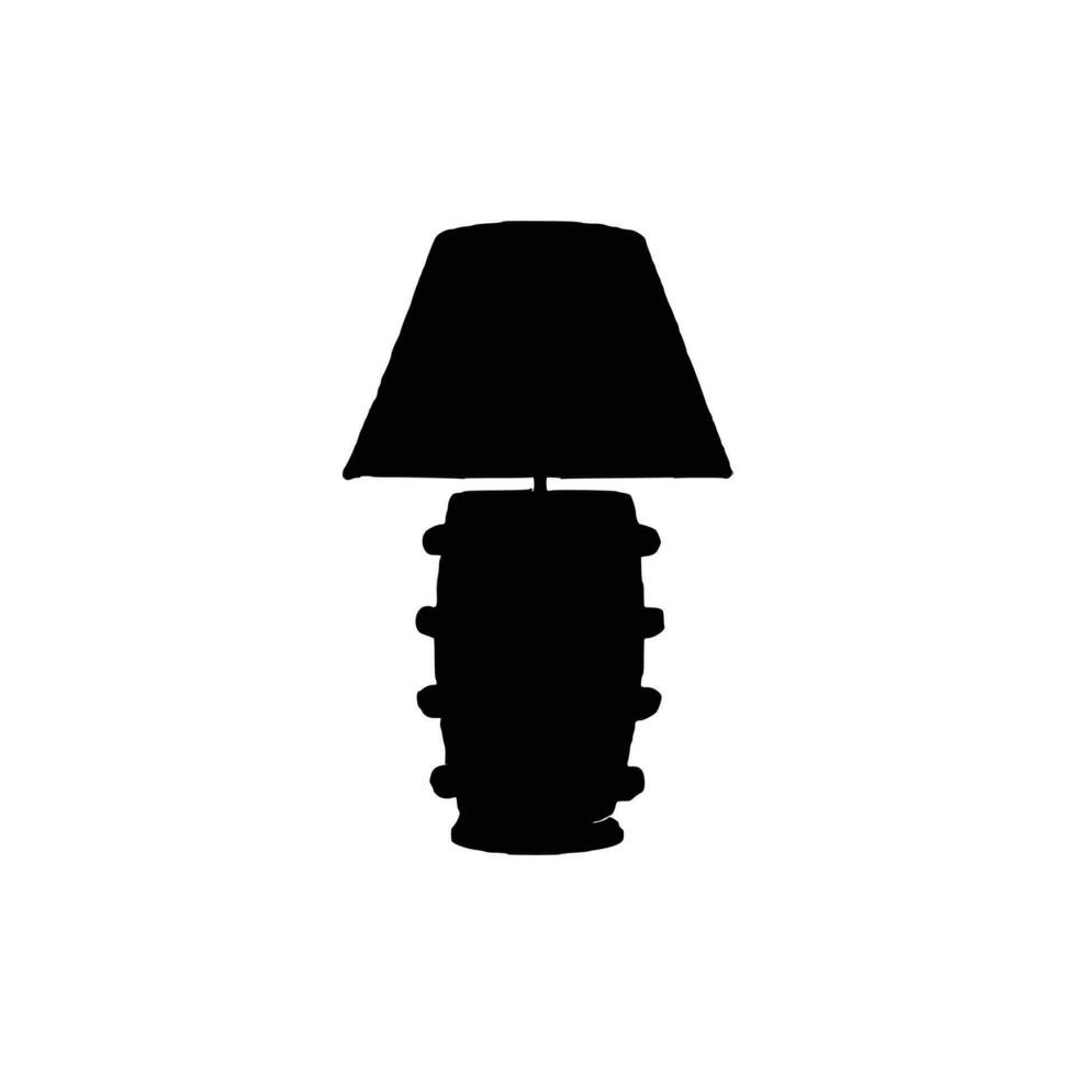 mesa ligero silueta, lamparas plano estilo vector ilustración. negro luz, lámpara silueta colocar, lamparas colocar.