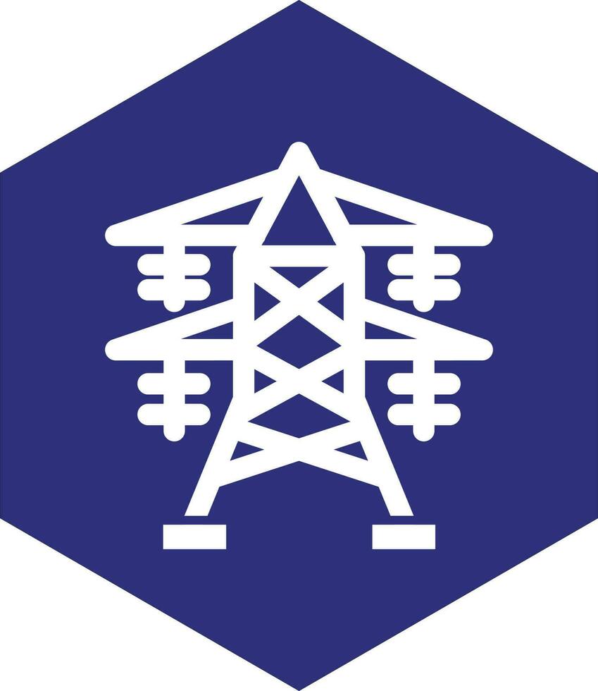 diseño de icono de vector de torre eléctrica