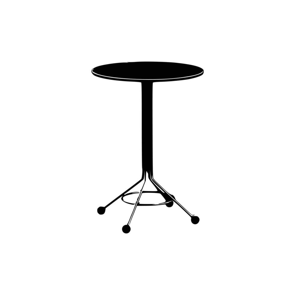 Nice Table silhouettes vector Design. Black illustration. Black Table.