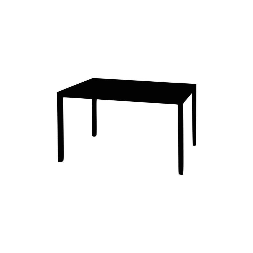 Nice Table silhouettes vector Design. Black illustration. Black Table.