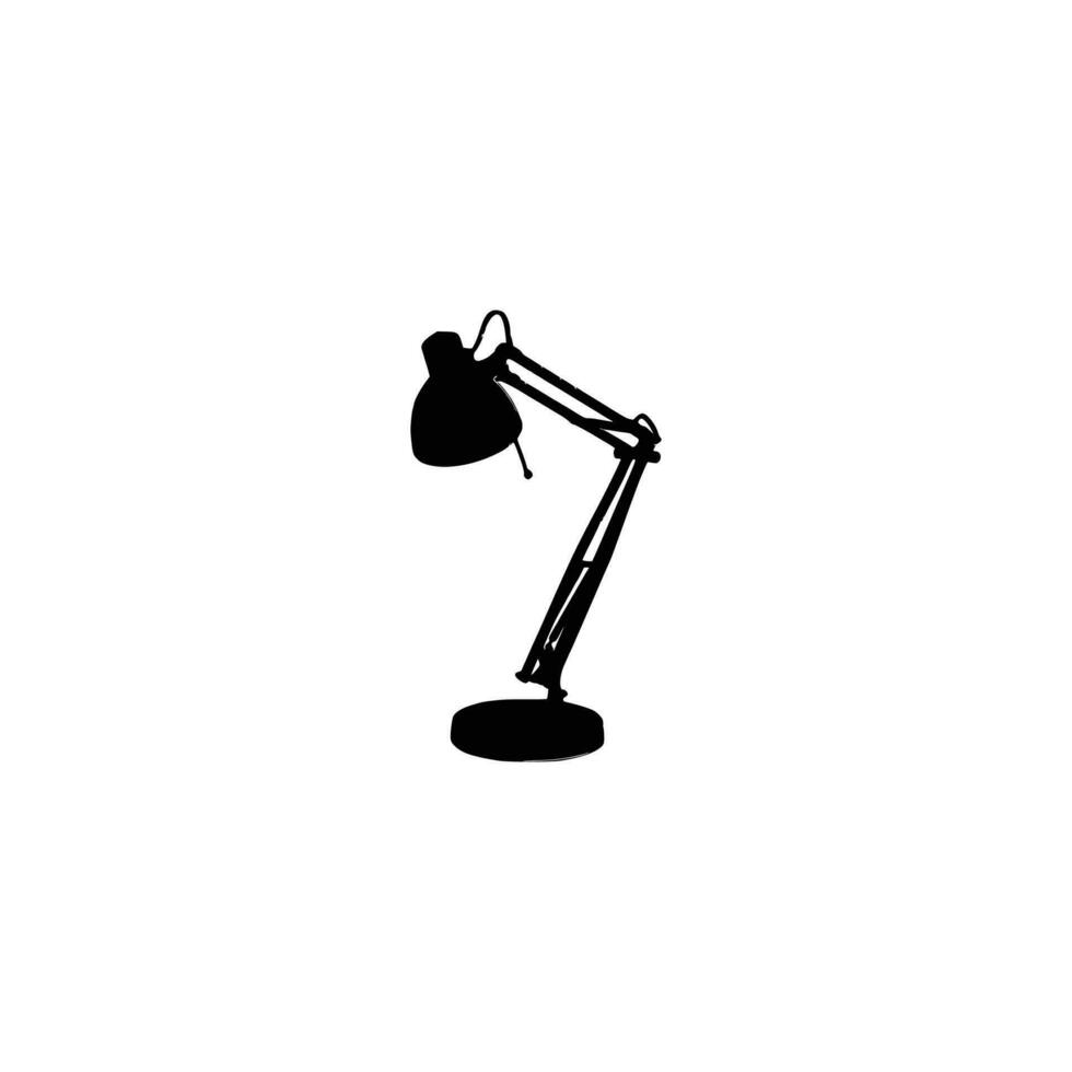 Table light silhouette, lamps Flat style vector illustration. Black light, lamp silhouette set, lamps set.