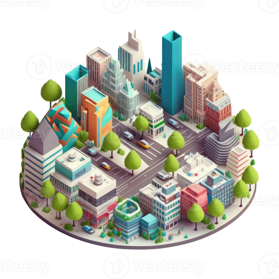 Isometric city design . png