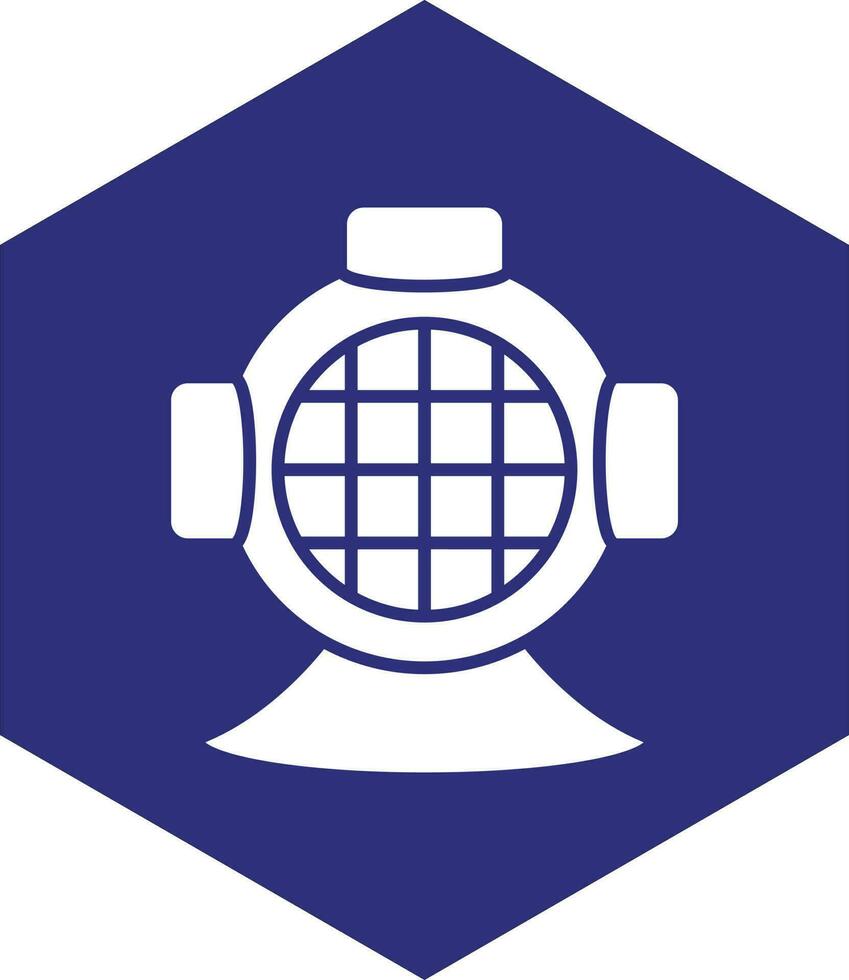 diseño de icono de vector de casco de buceo