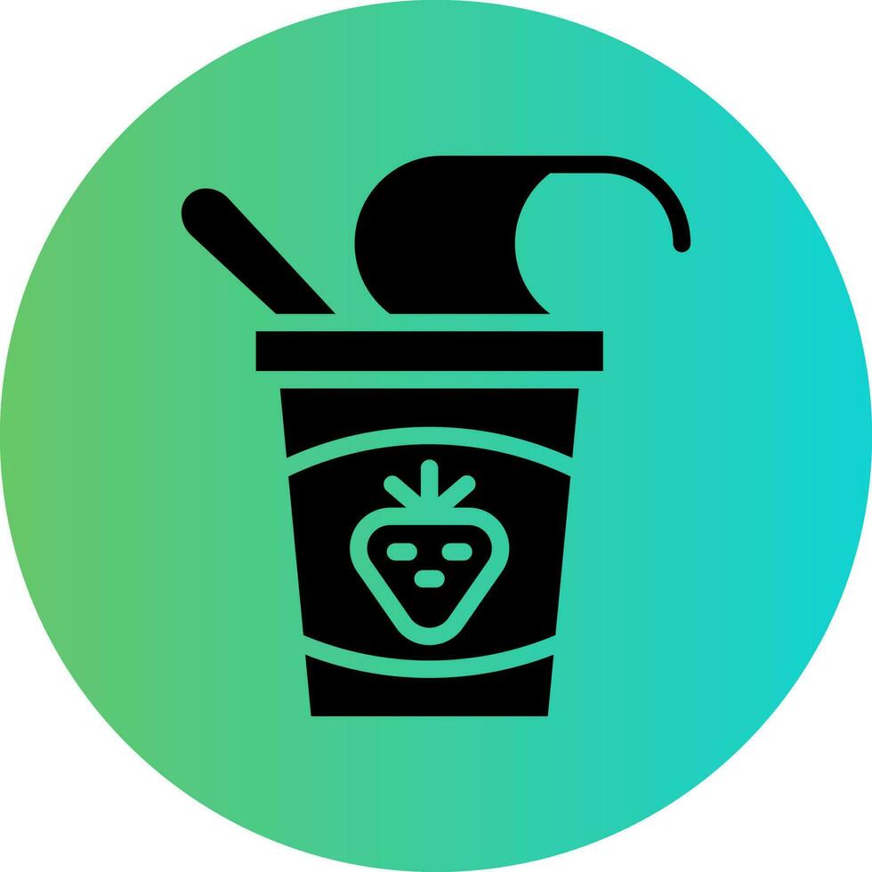 Yogurt Vector Icon Design