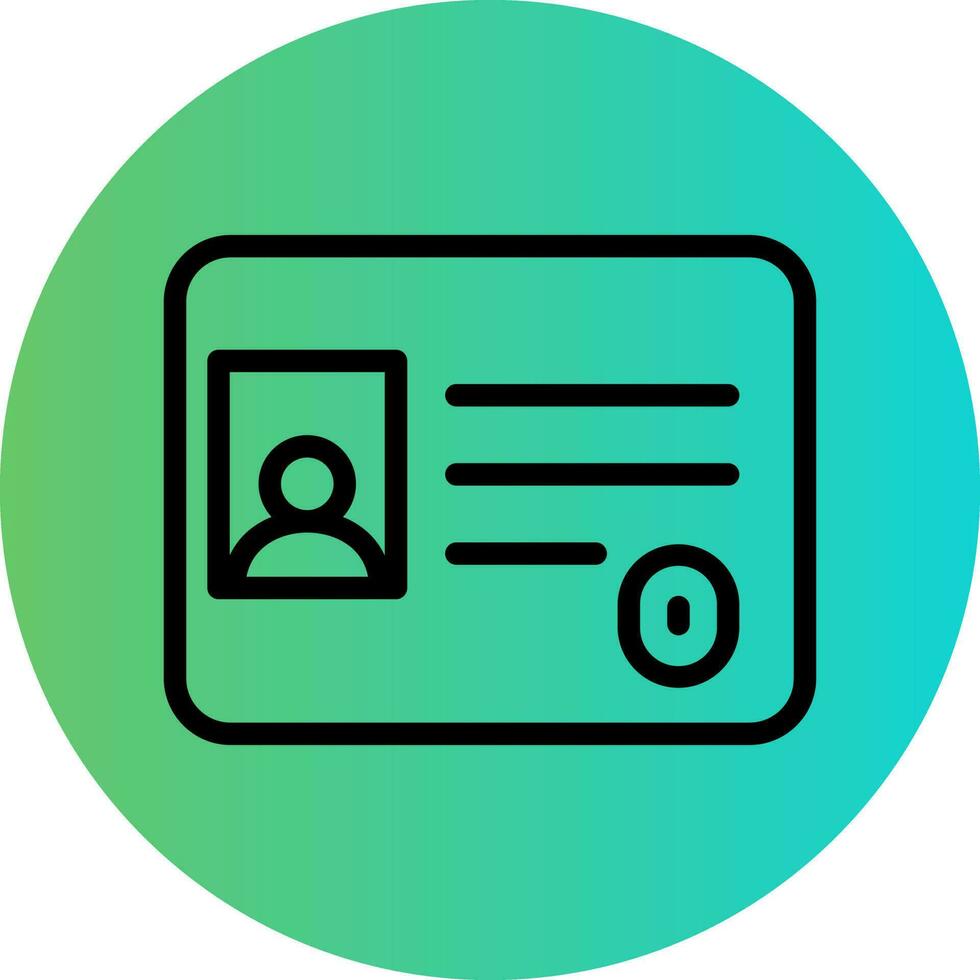Identification Card Vector Icon Design