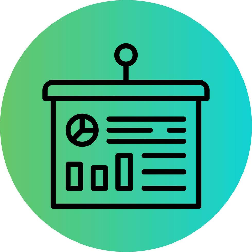 Statistics Presentation Vector Icon Design